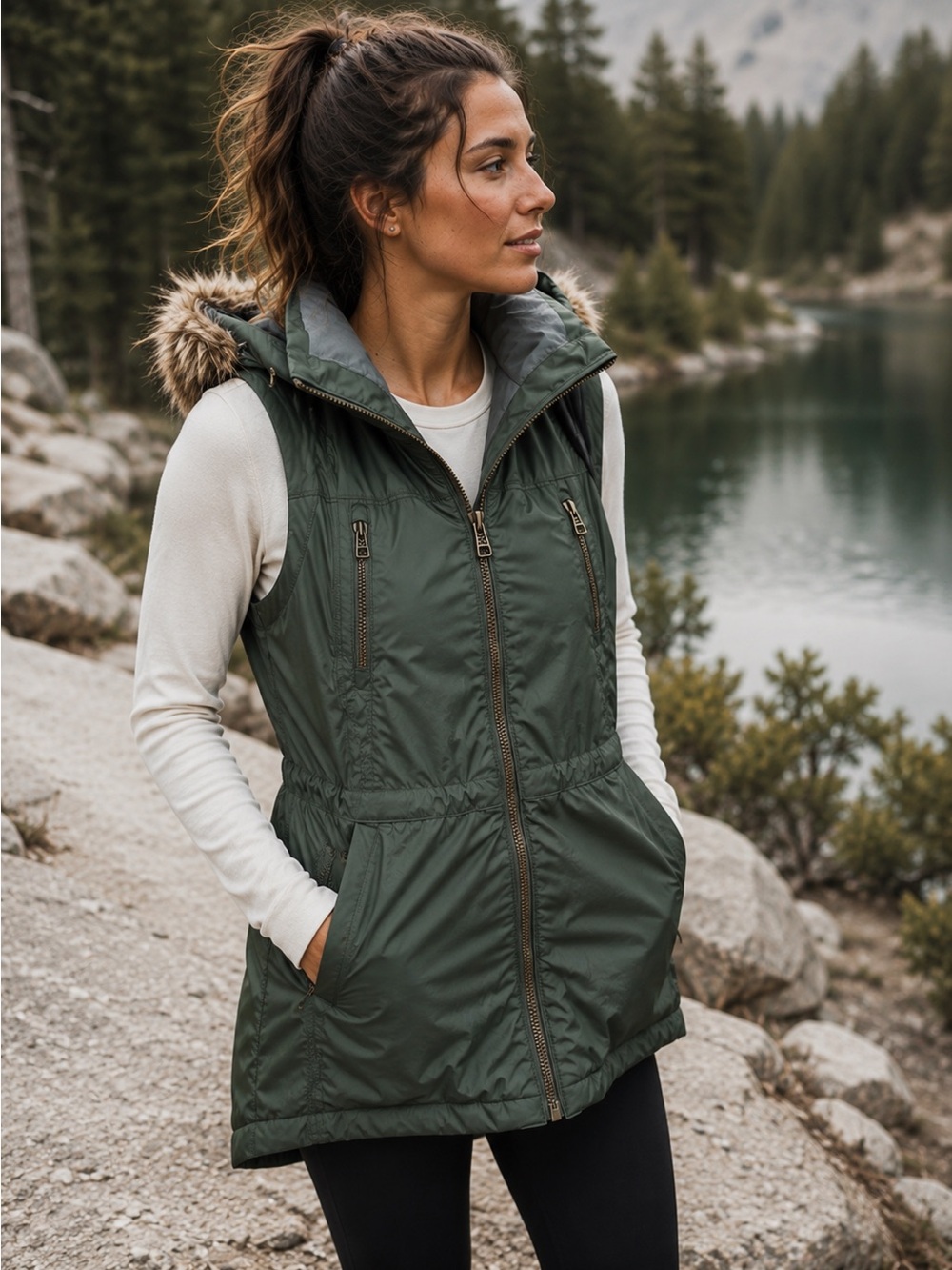 Athleta Green‎ Alpine Vest